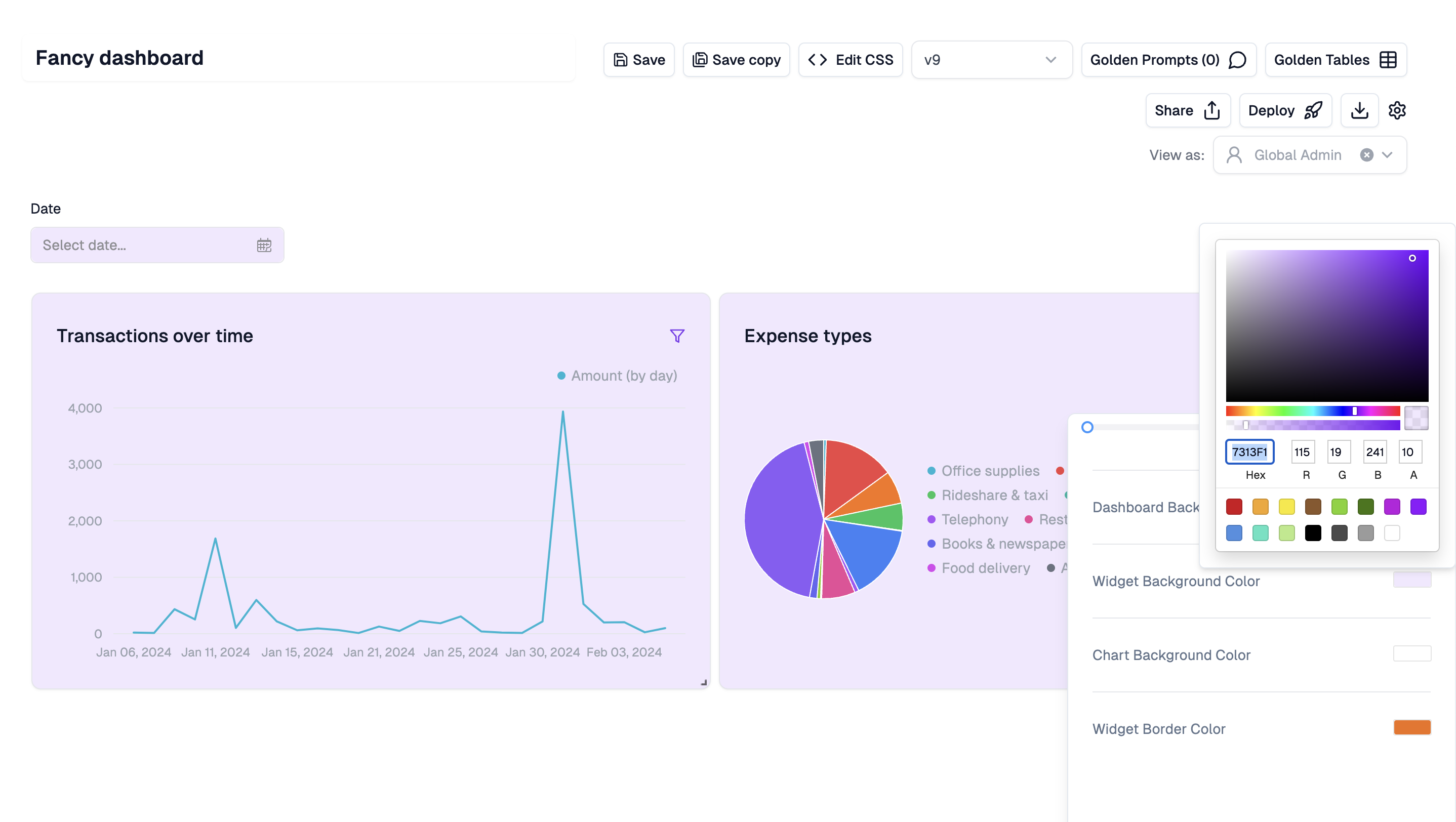 Upsolve AI (upsolve.ai) dashboard customization