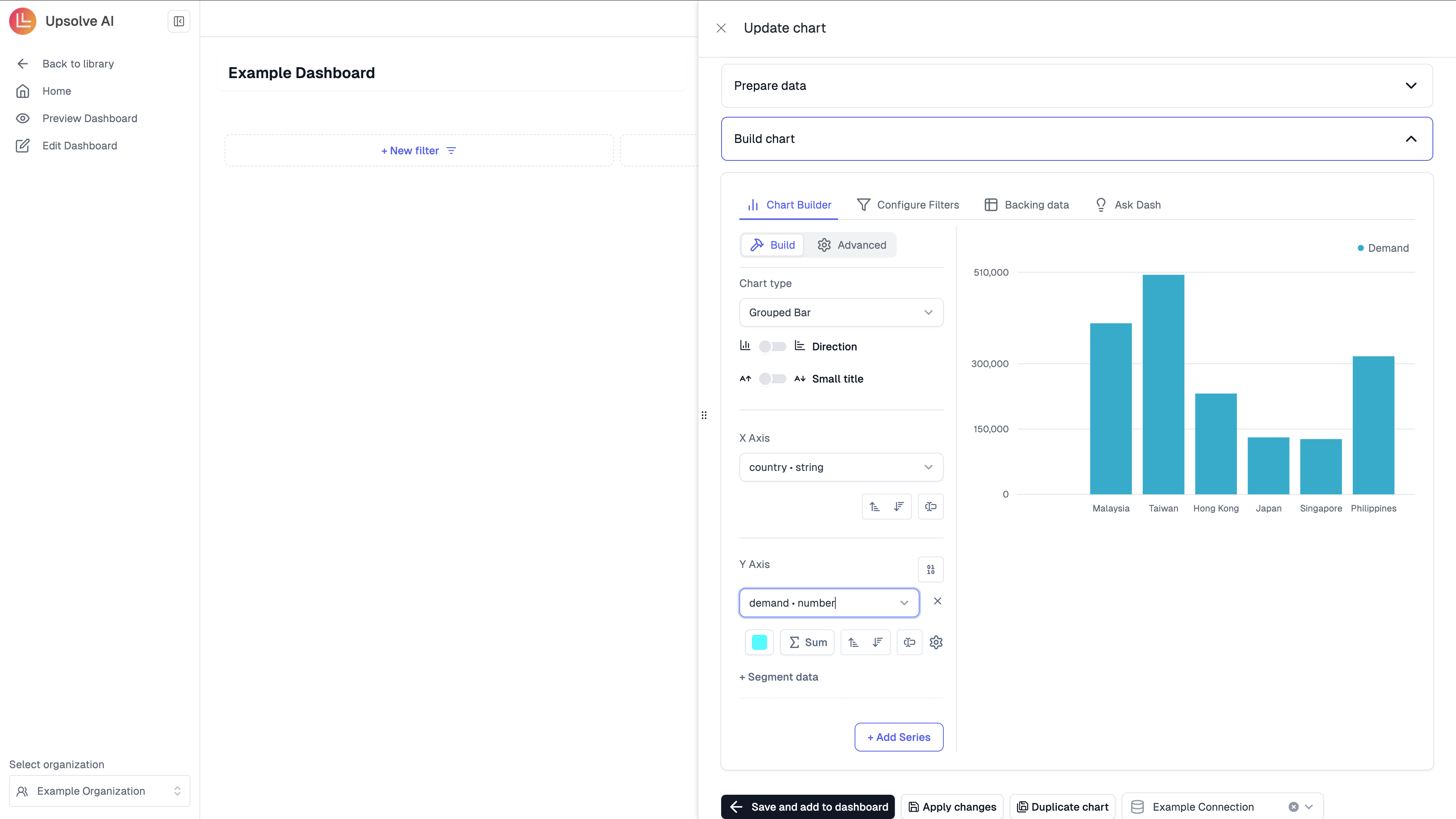 Configuring Chart in Upsolve AI (upsolve.ai)