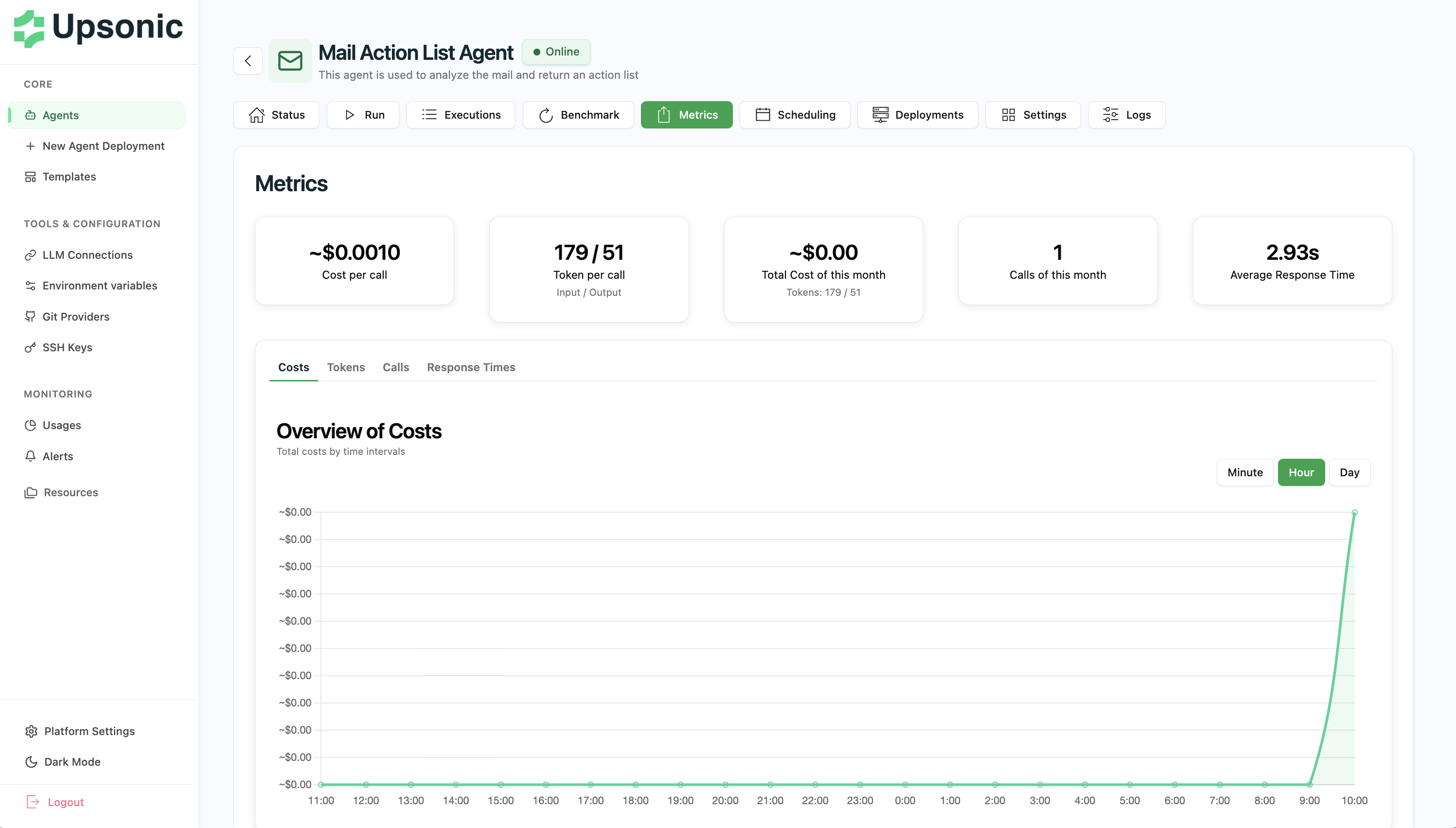 Agent Metrics Dashboard