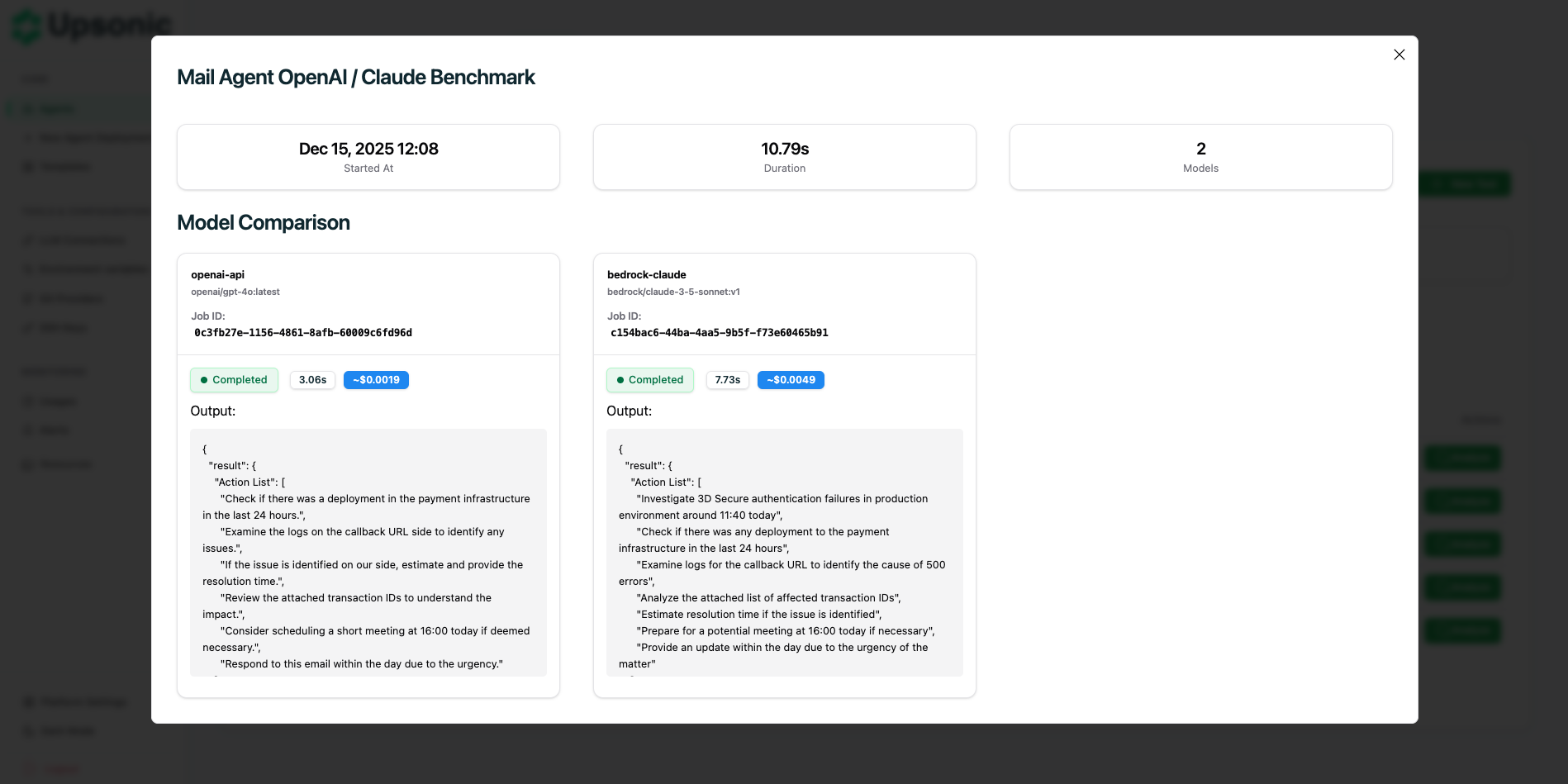 Benchmark Results Comparison