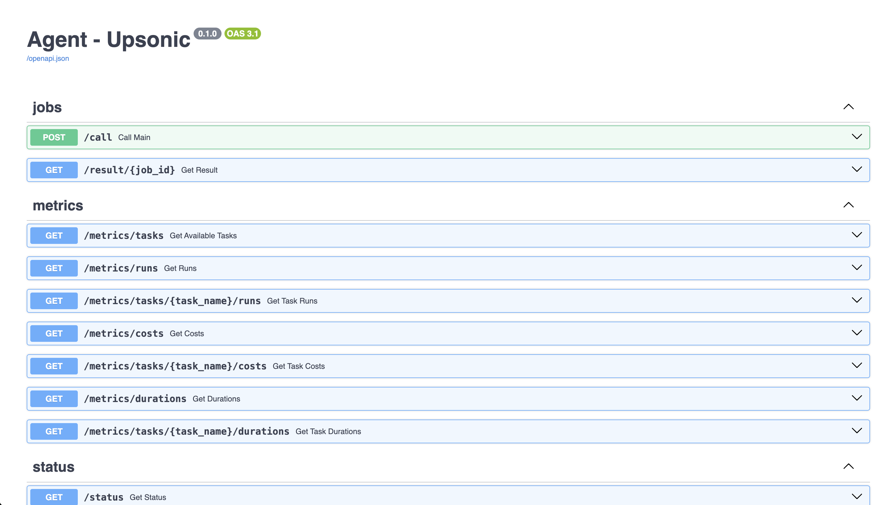 OpenAPI Documentation