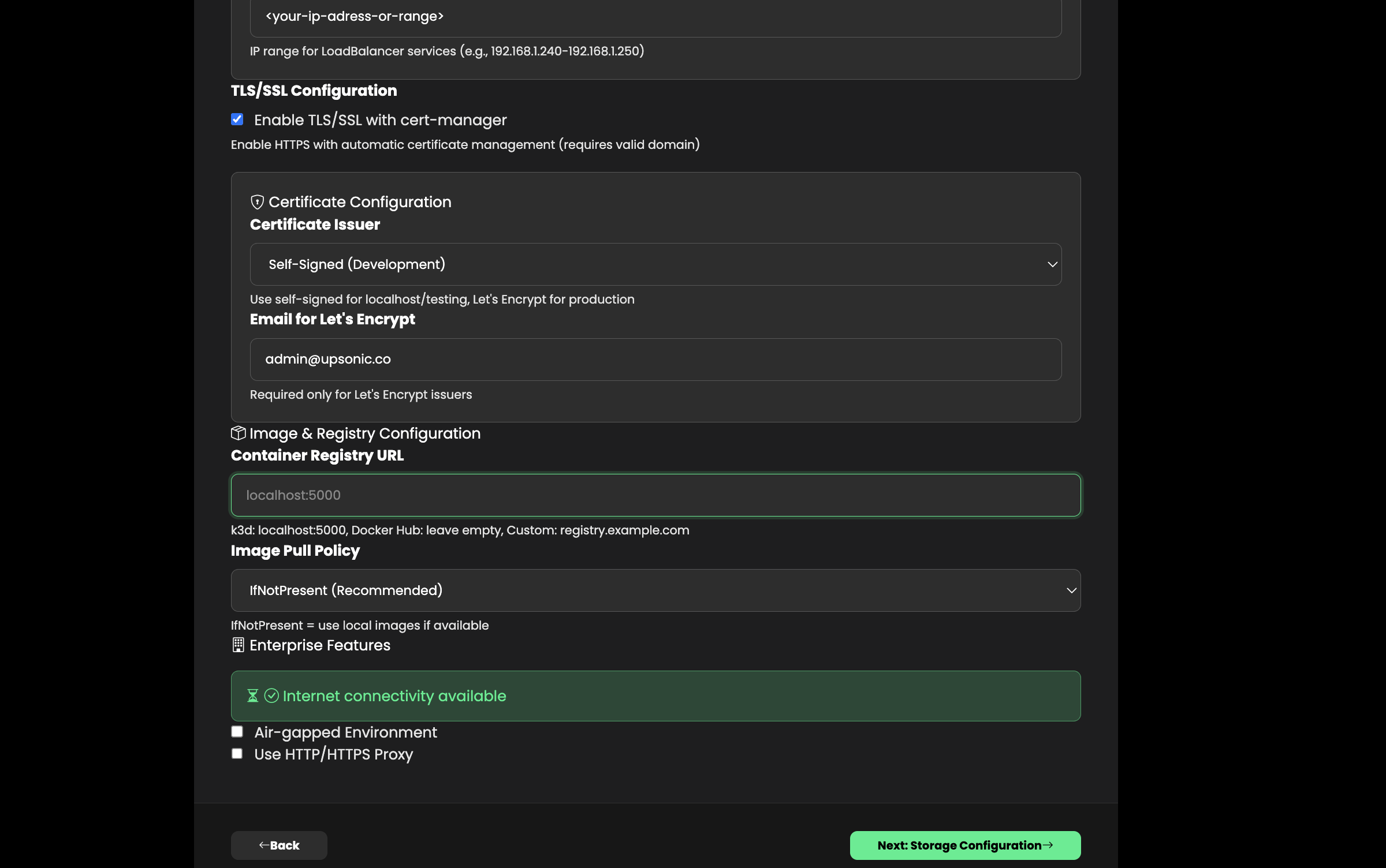 TLS Certificate Configuration