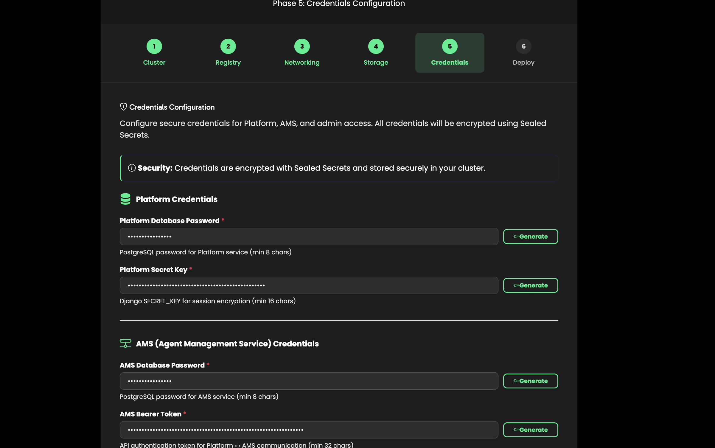 Credentials Configuration