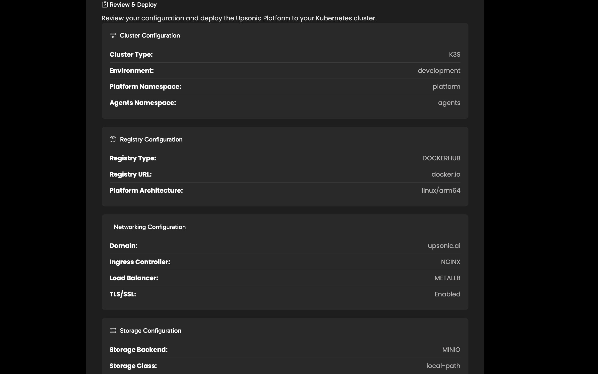 Review Configuration