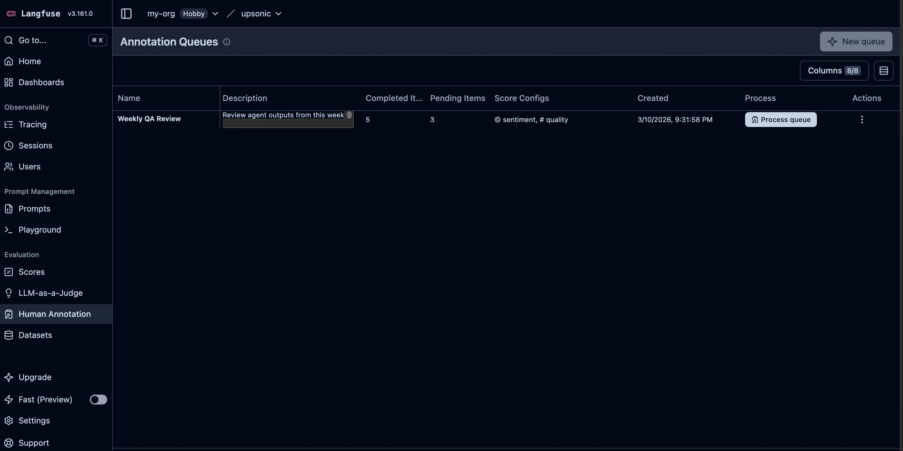 Langfuse annotation queues overview