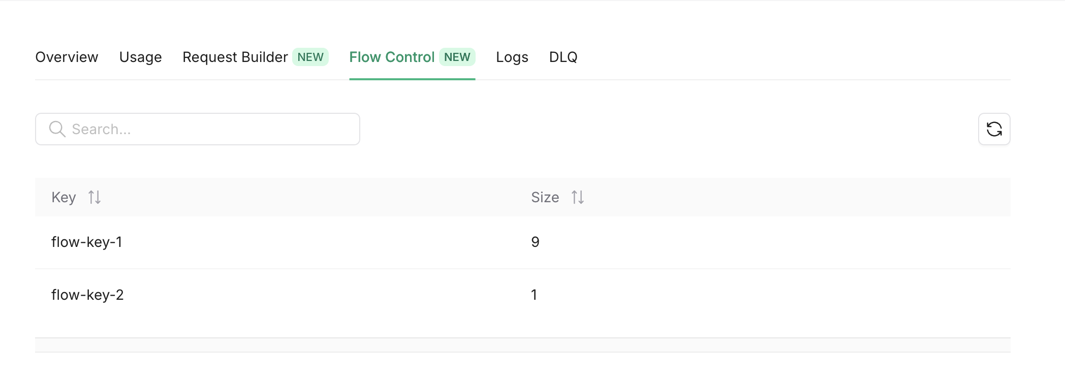 Flow control configuration in the Upstash Console