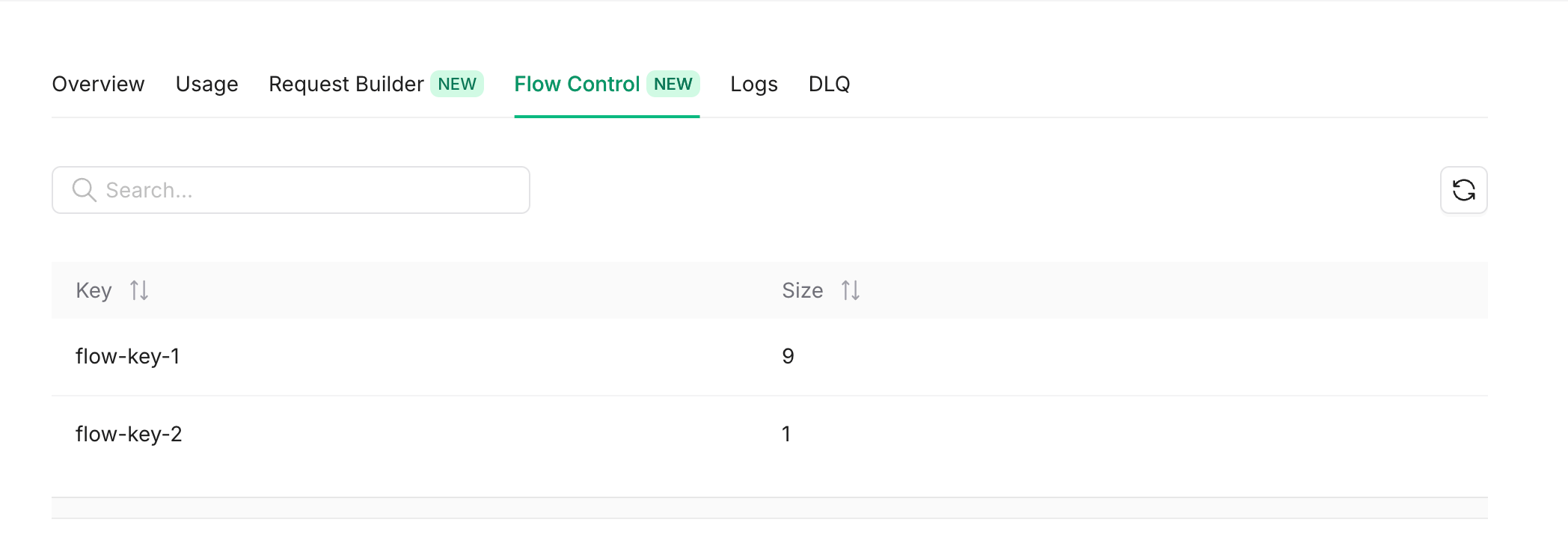 Flow control configuration in the Upstash Console