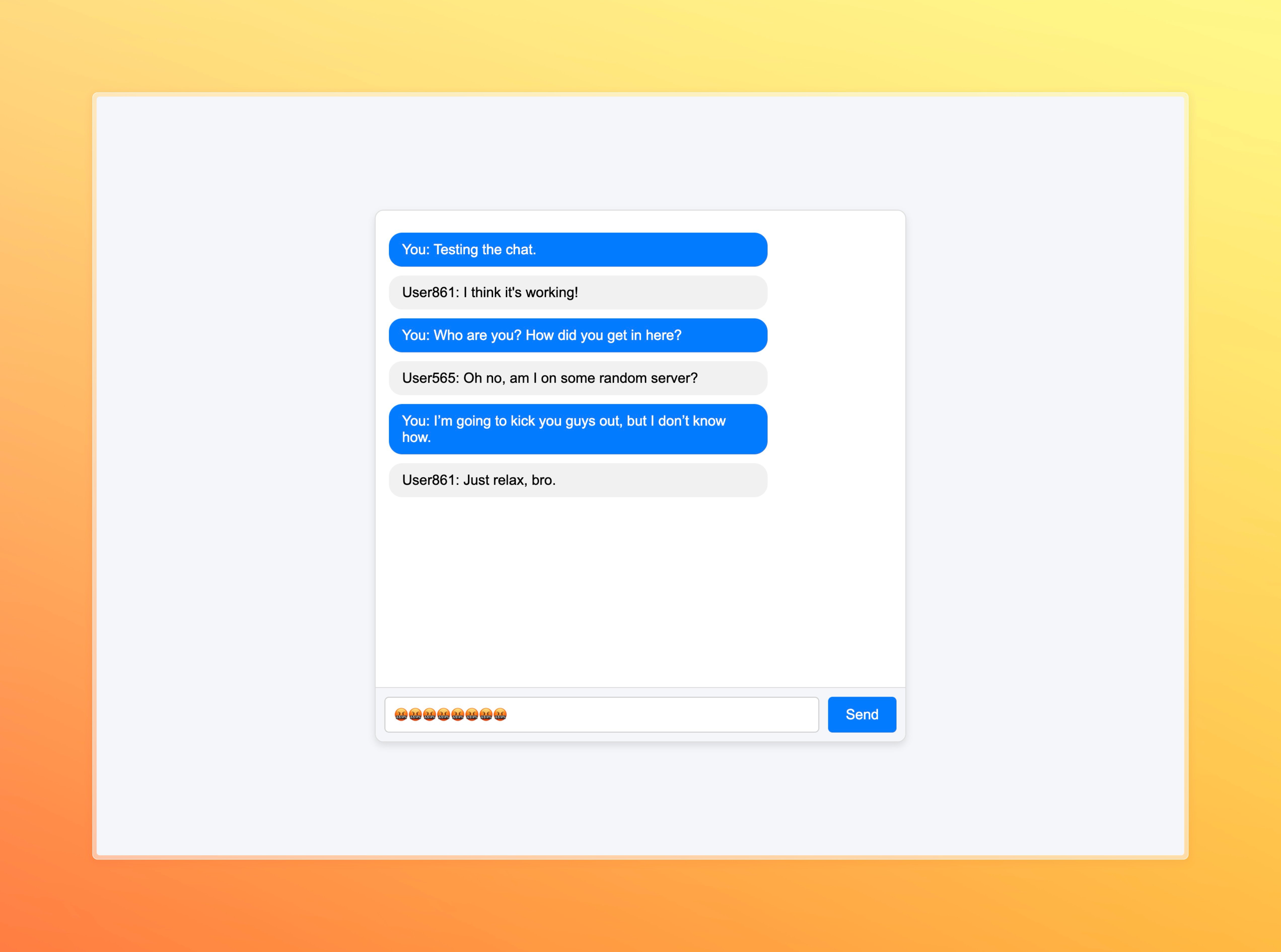 Realtime chat application