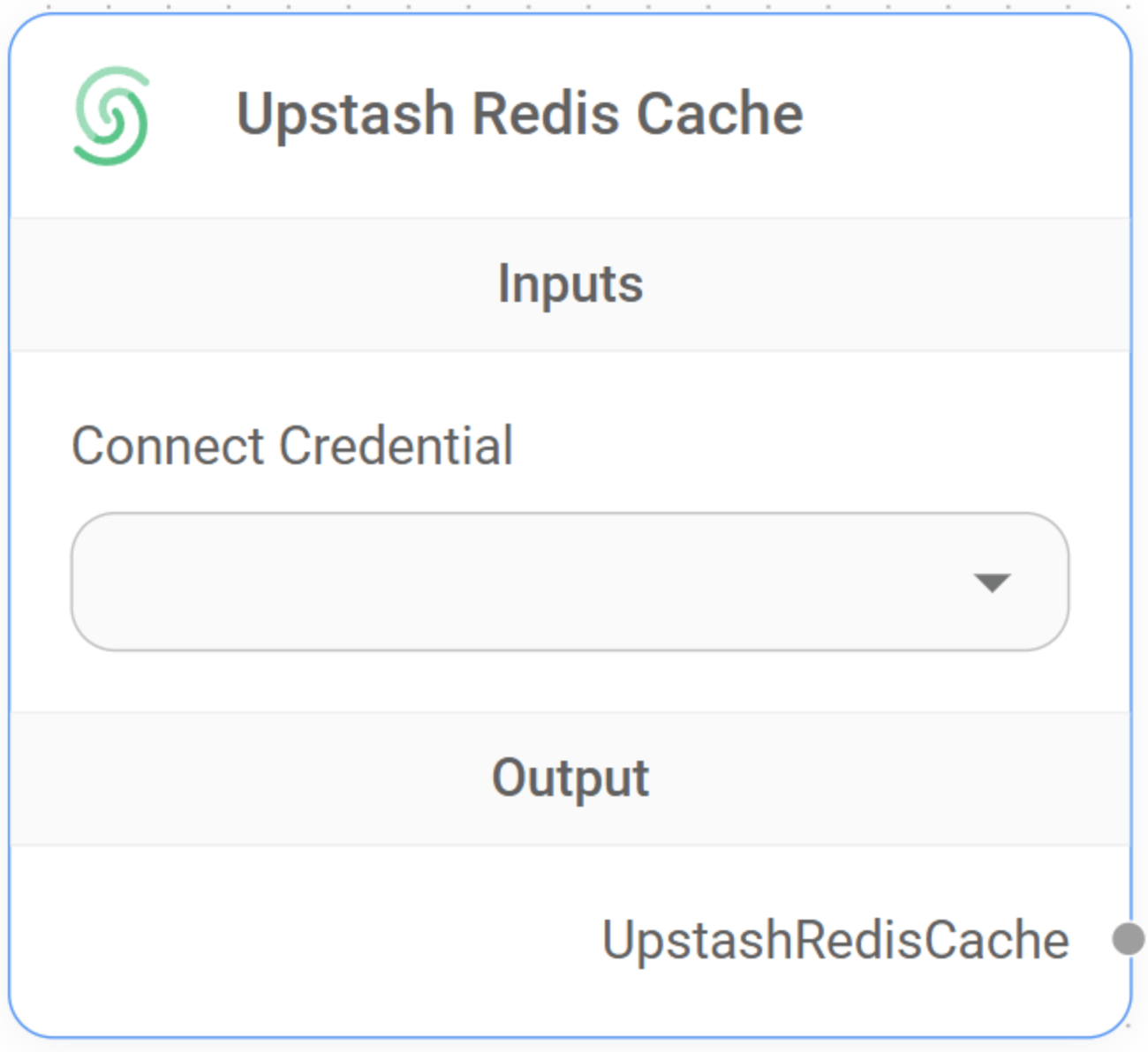 Upstash Redis cache node in Flowise