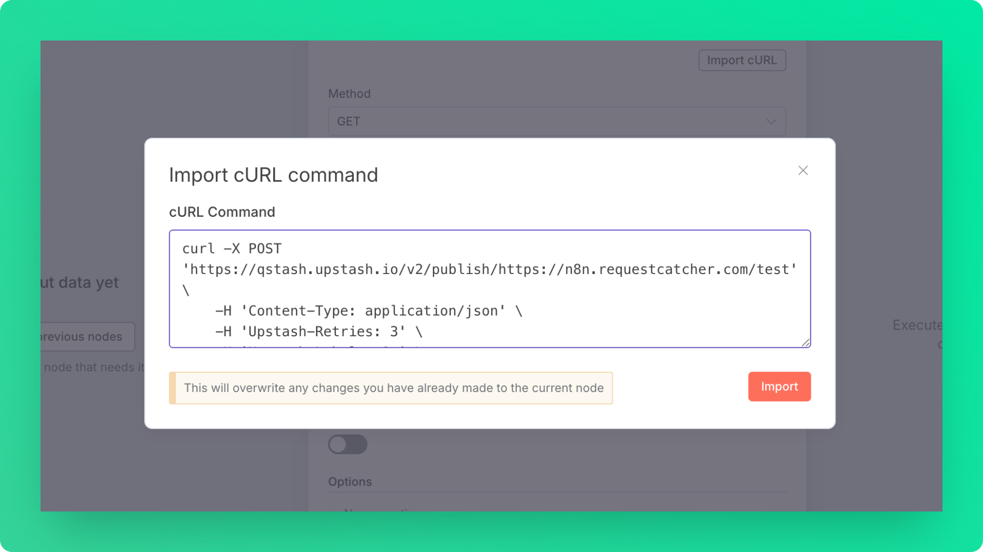 n8n with QStash: QStash import