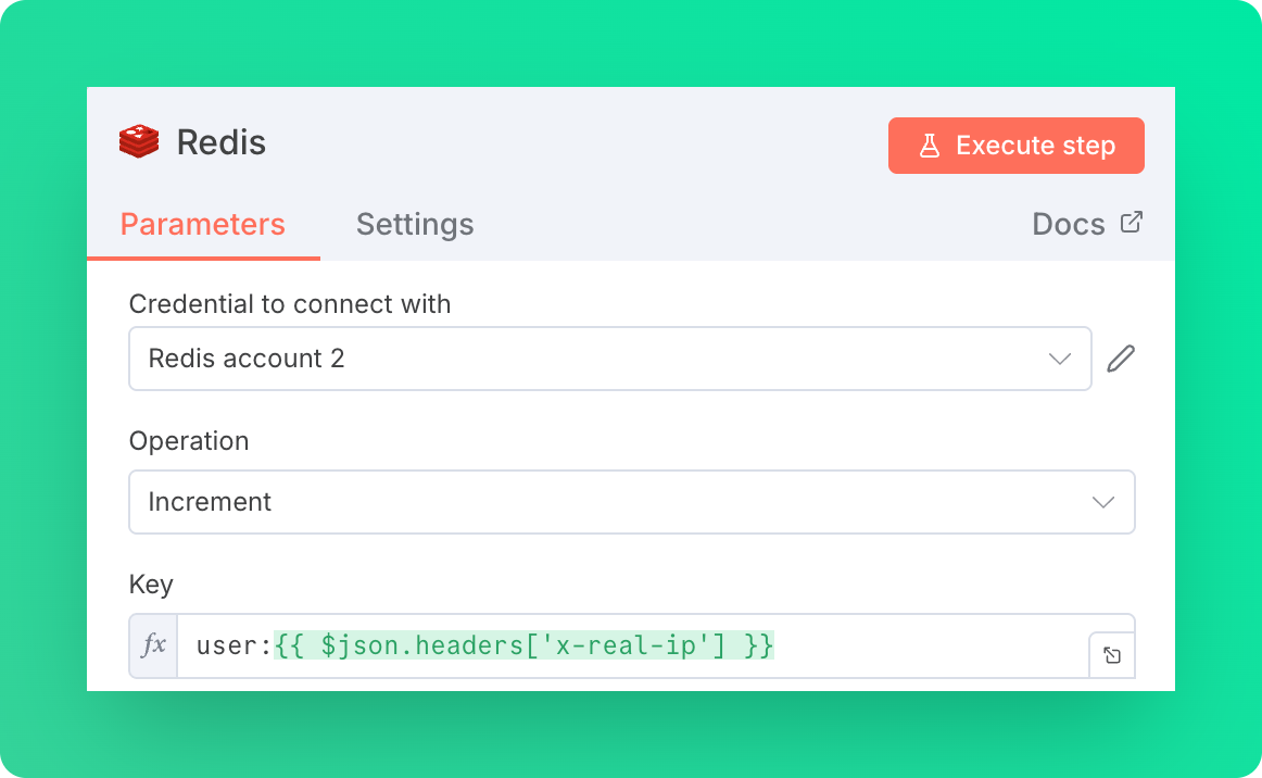 Redis increment operation in n8n
