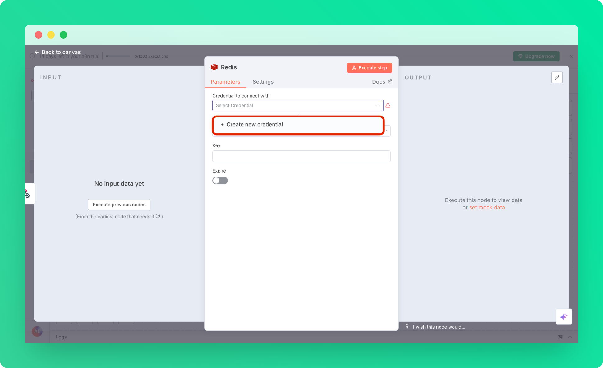 Select a Redis operation in n8n