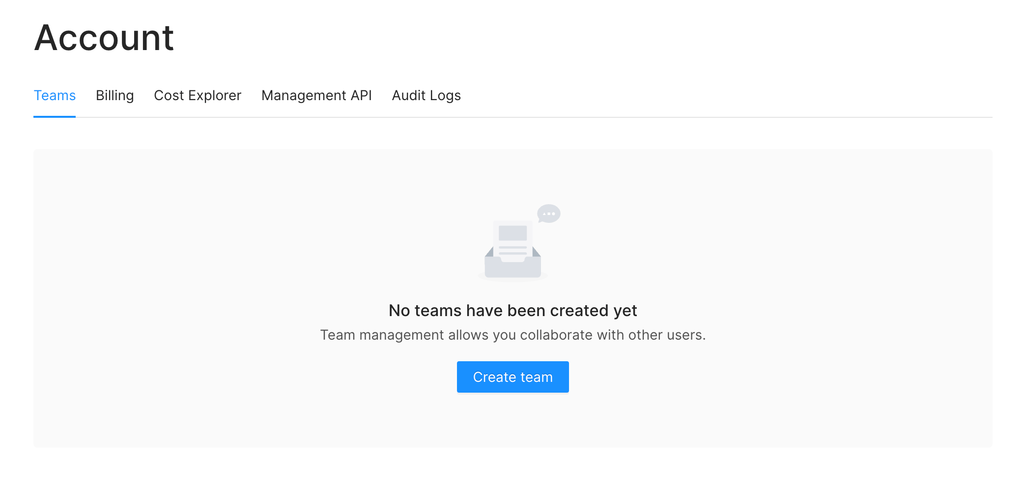 Teams page in the Upstash Console