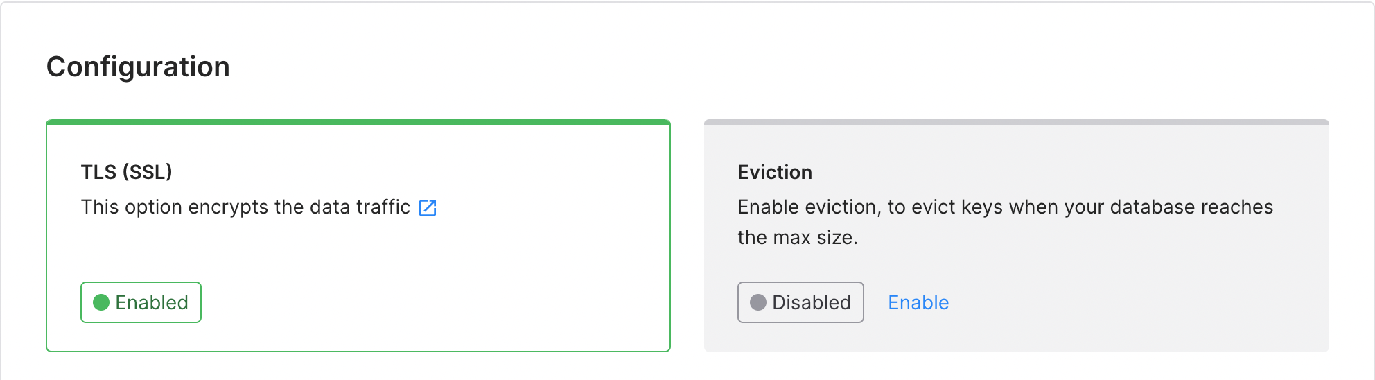 Manage Redis eviction in the Upstash Console