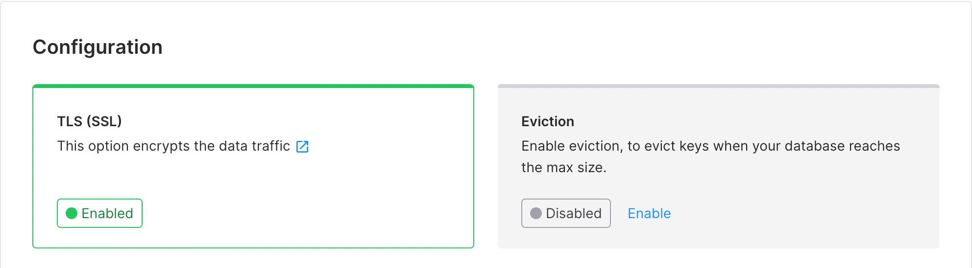 Manage Redis eviction in the Upstash Console