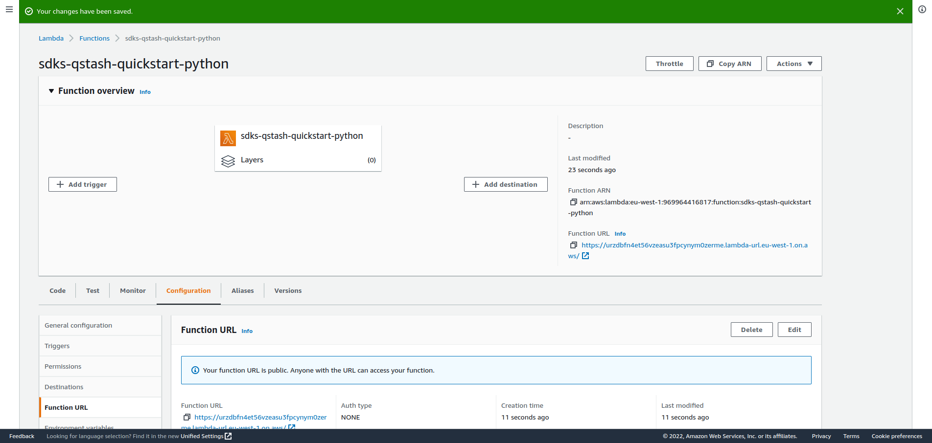 AWS Lambda (Python): 4. Create a Lambda function on AWS
