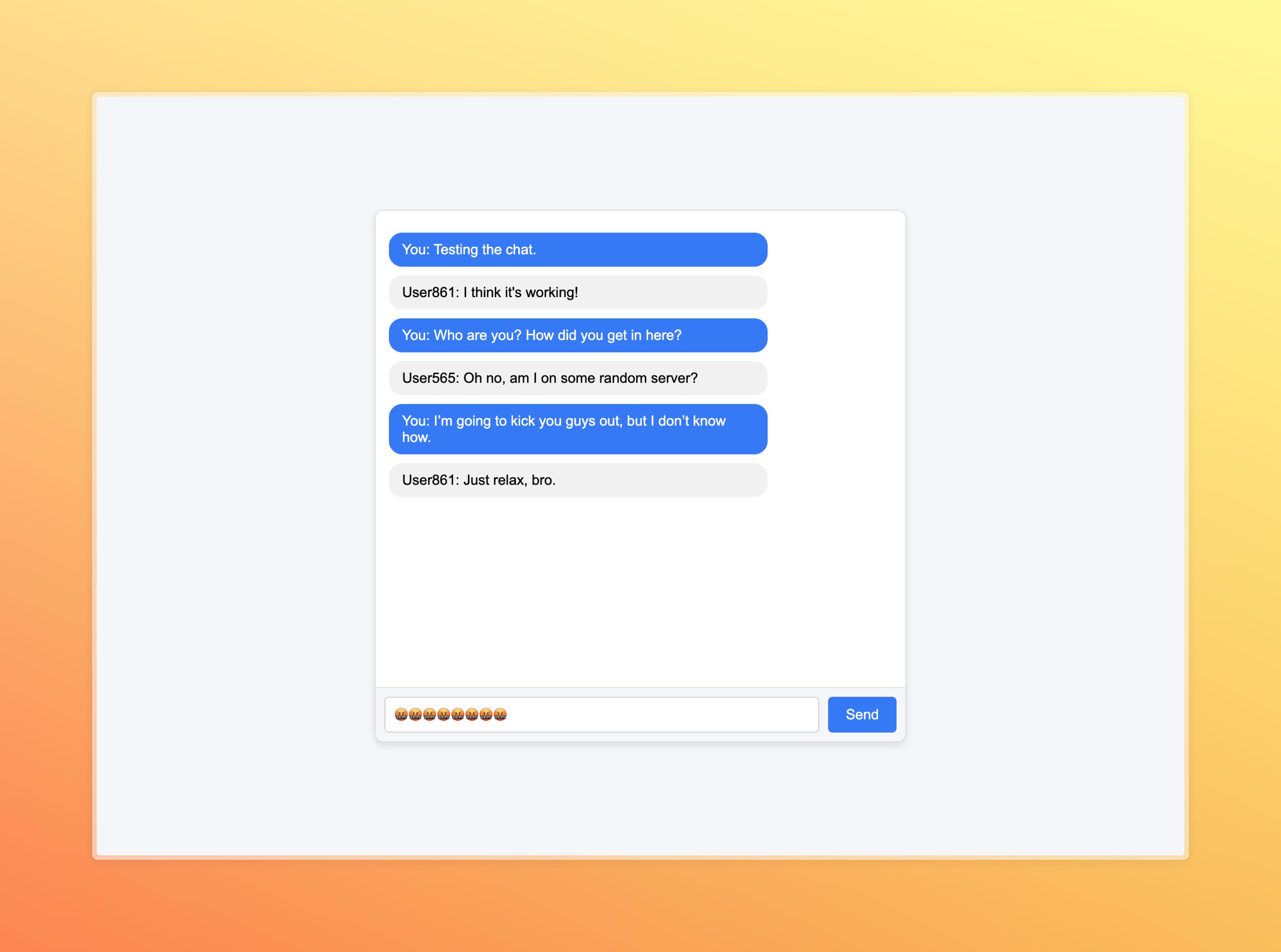 Realtime chat application