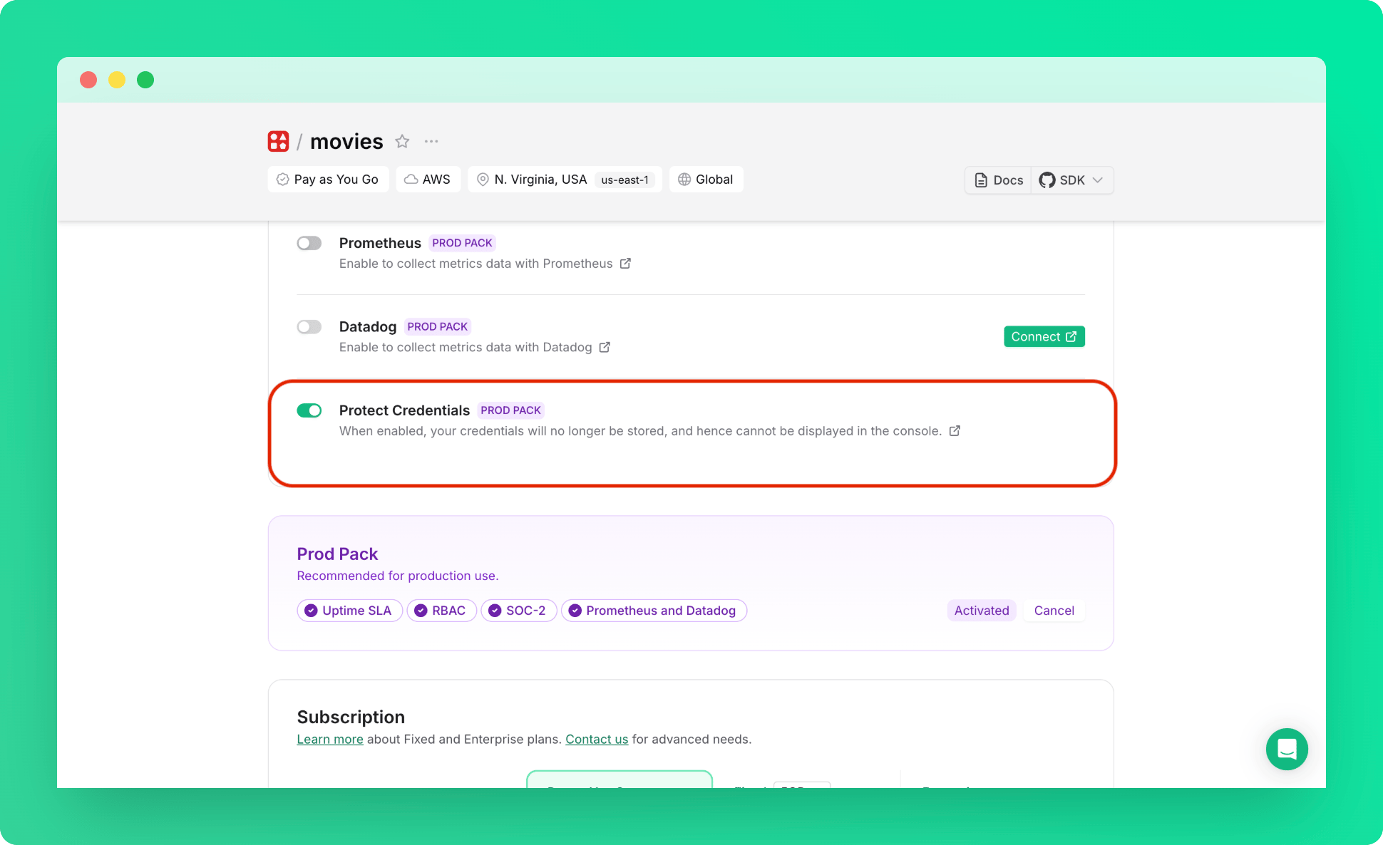 Enable Redis credential protection