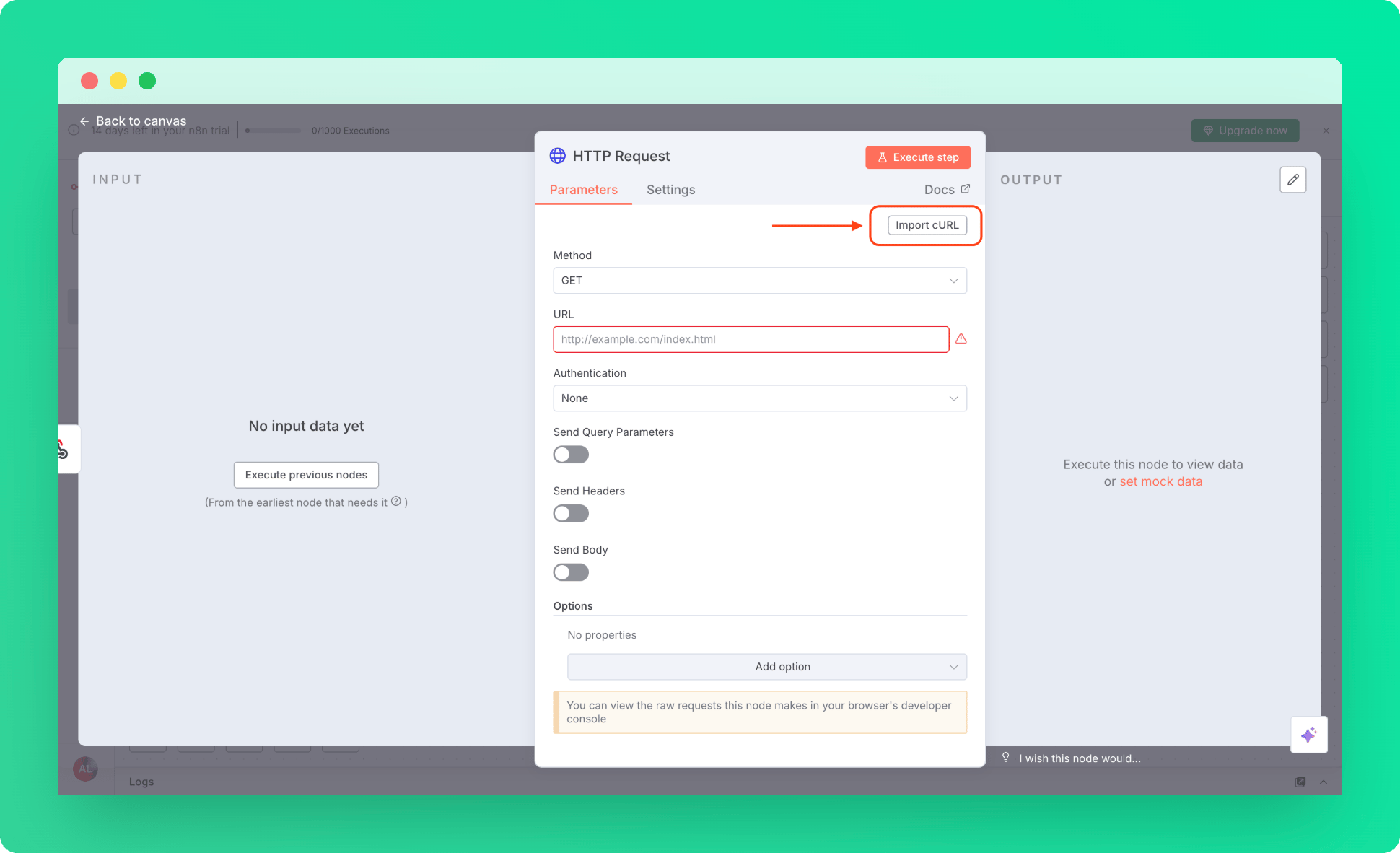 n8n with QStash: QStash import button