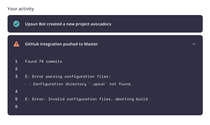 Create project options