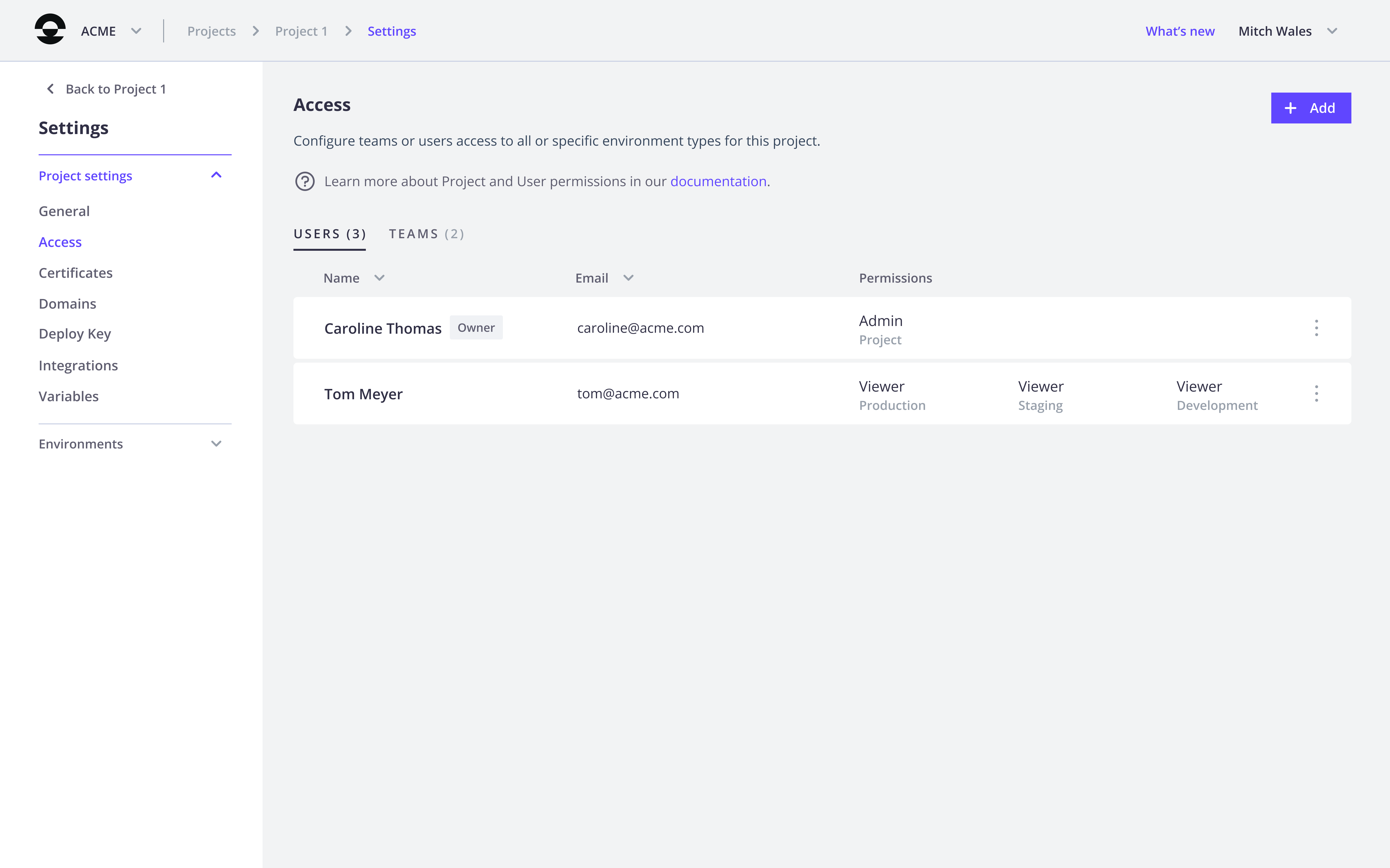 Project configure icon