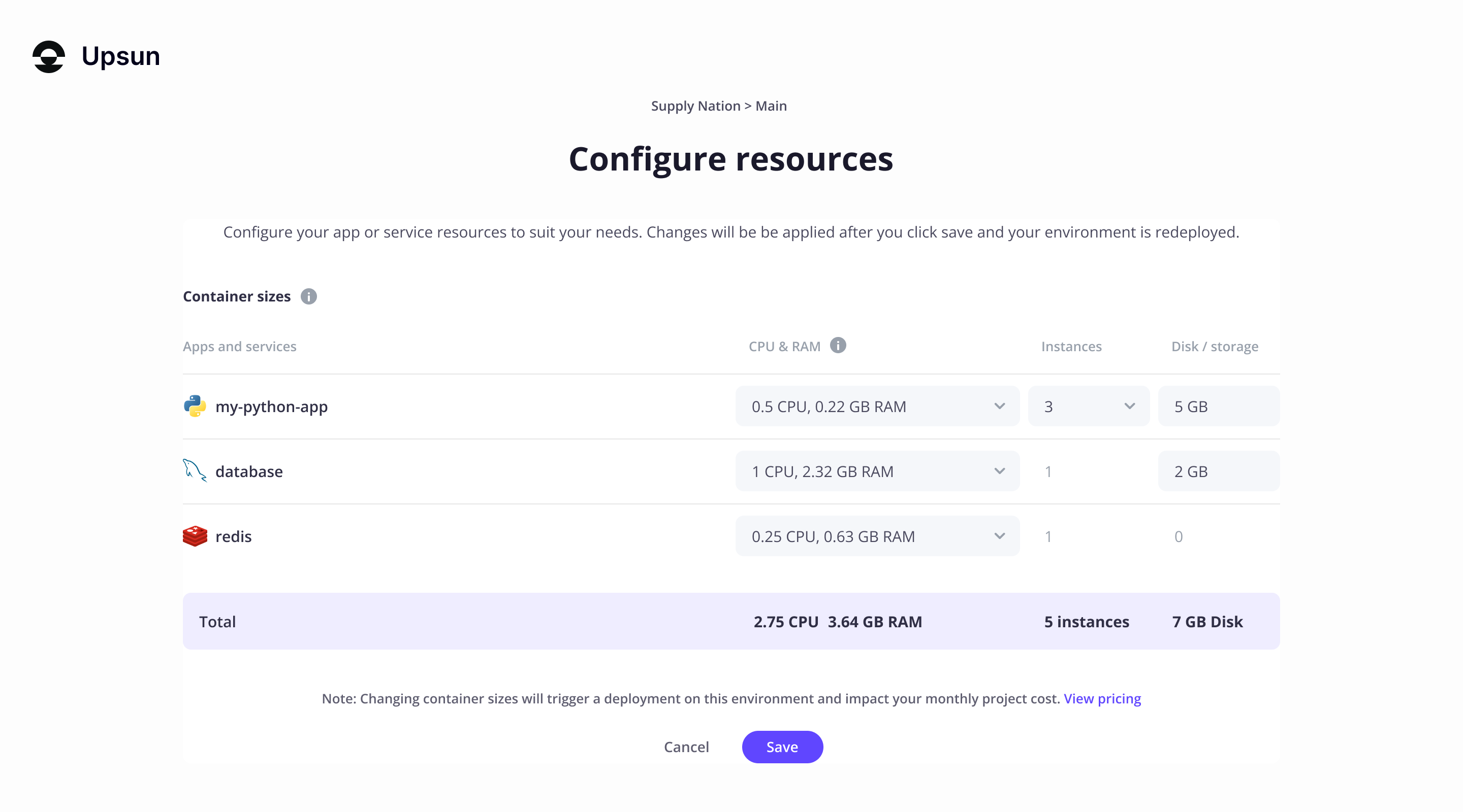 Resource configuration - Upsun Developer