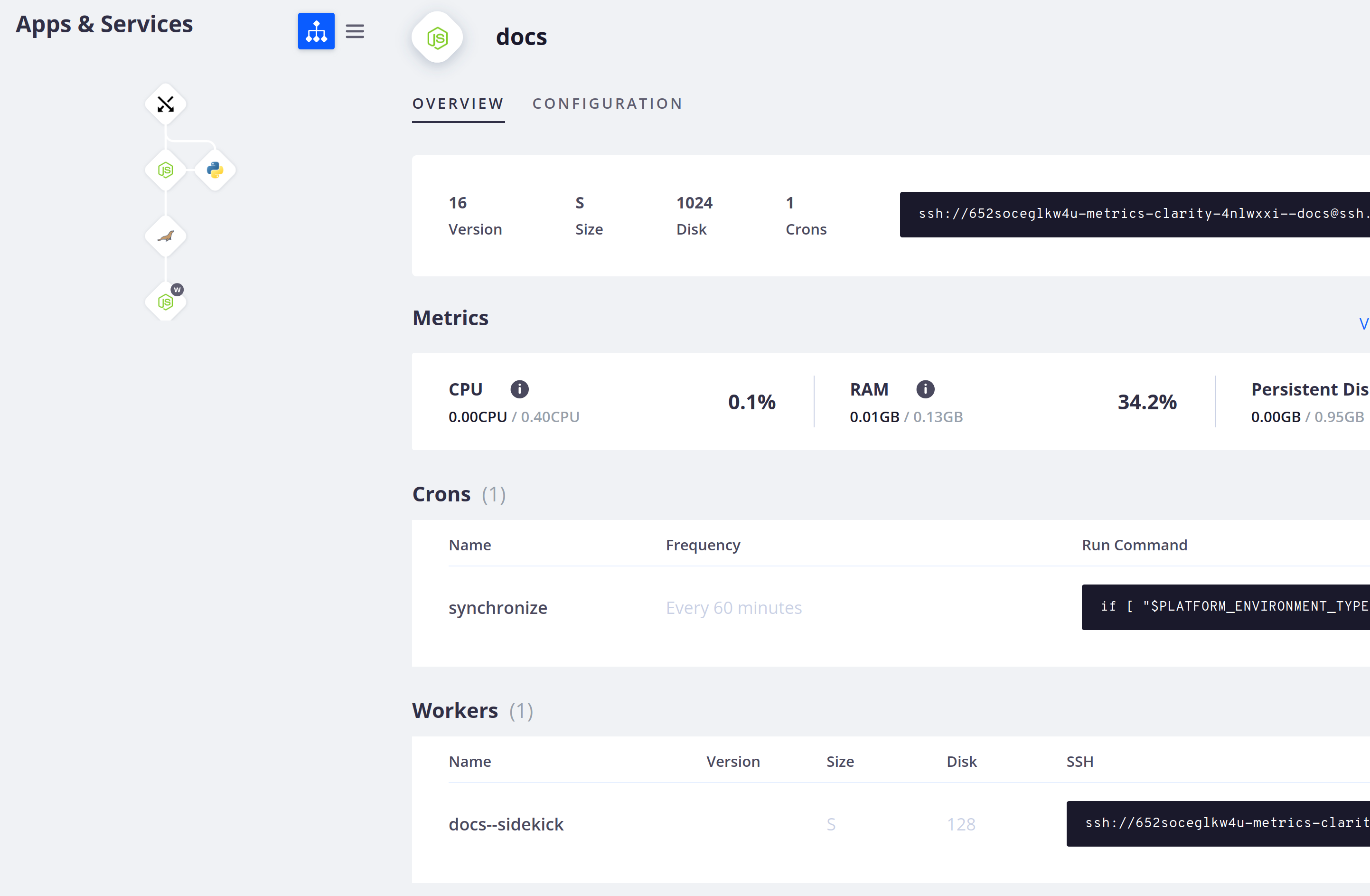 Services: app overview