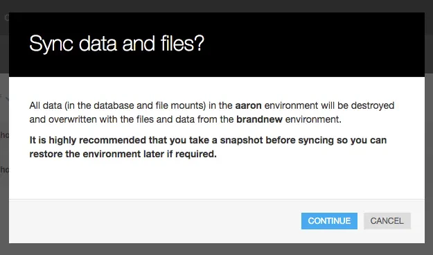 Sync data and files