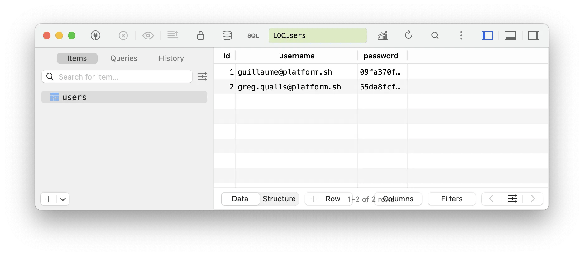 Creating users