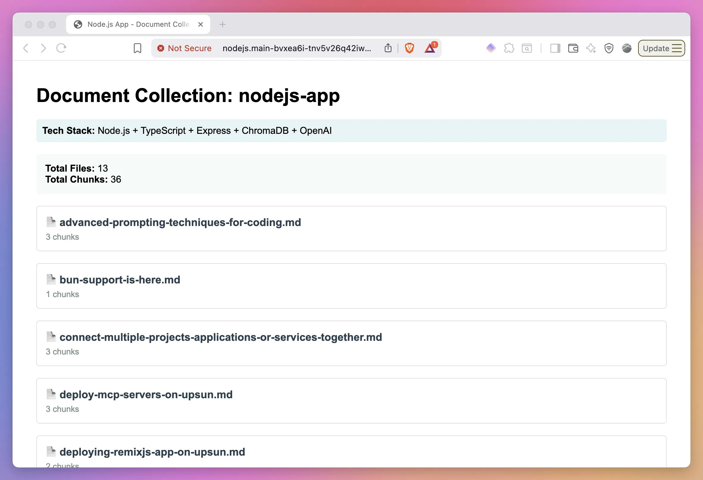 Node.js app