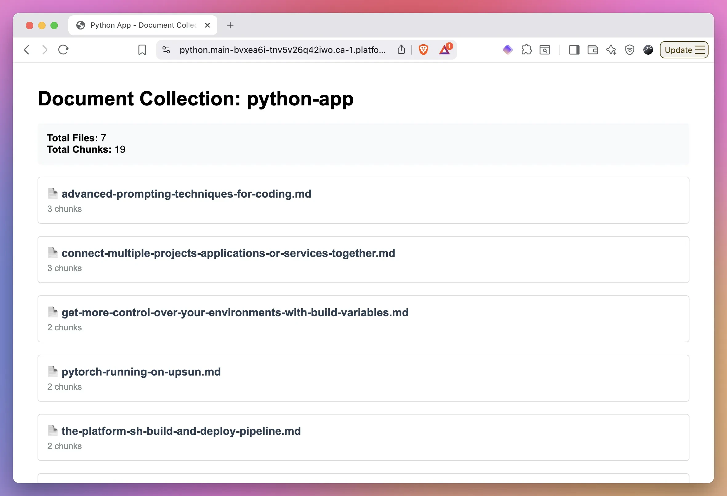 Python app