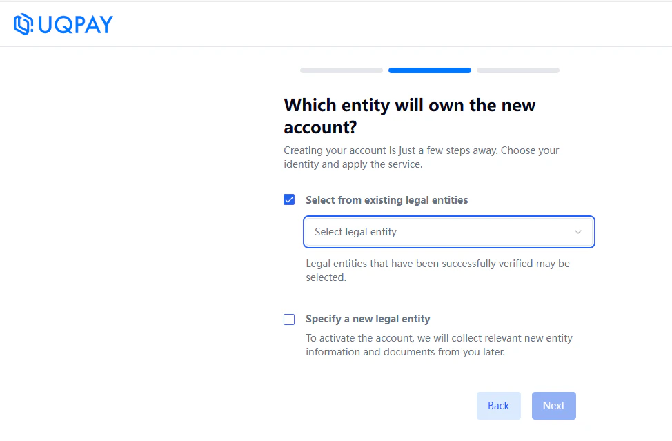New legal entity option