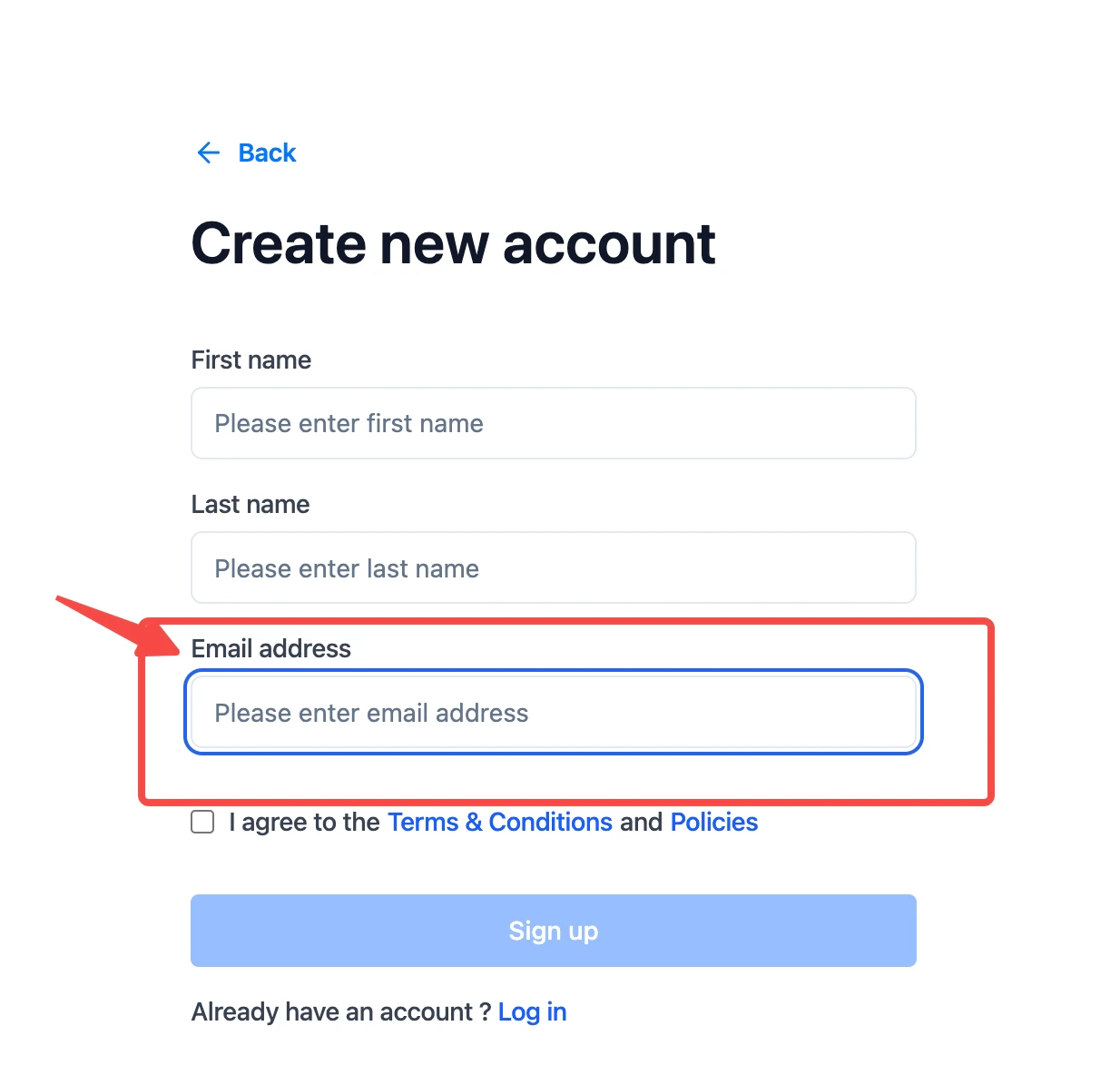Email confirmation