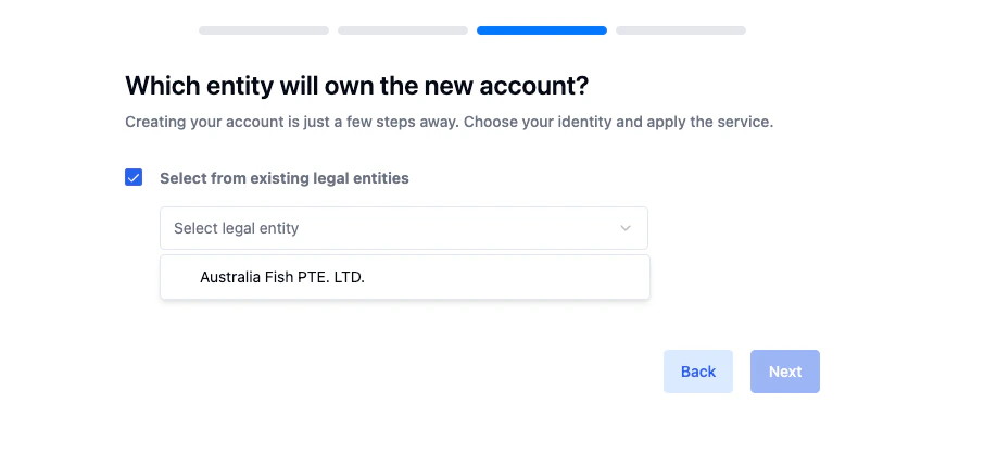 Select main account