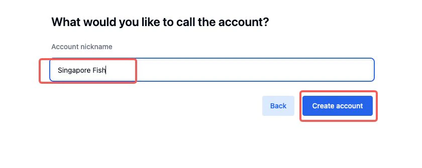 Enter sub-account nickname
