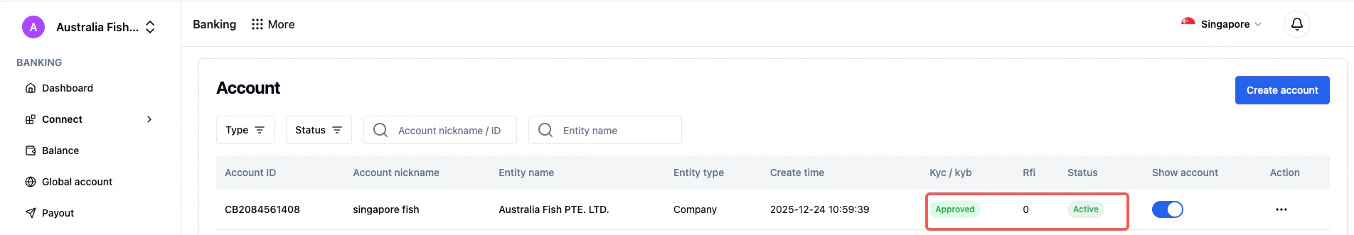 Application pending status