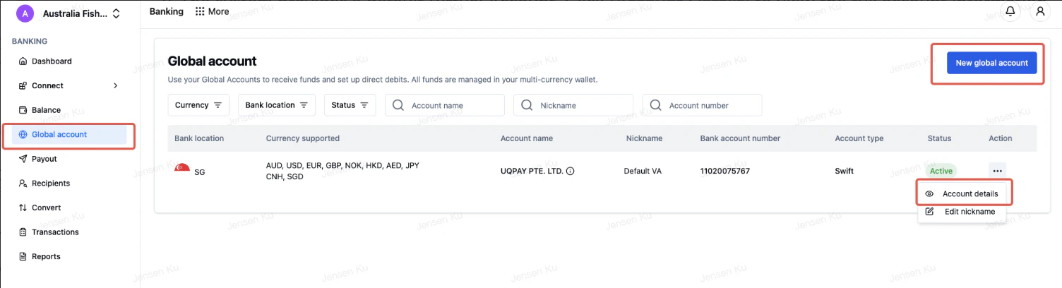Virtual account overview