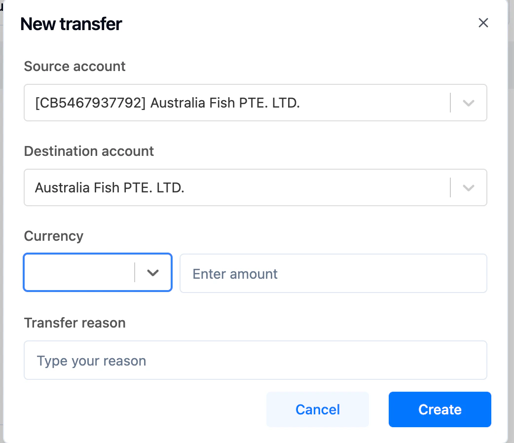 Transfer details