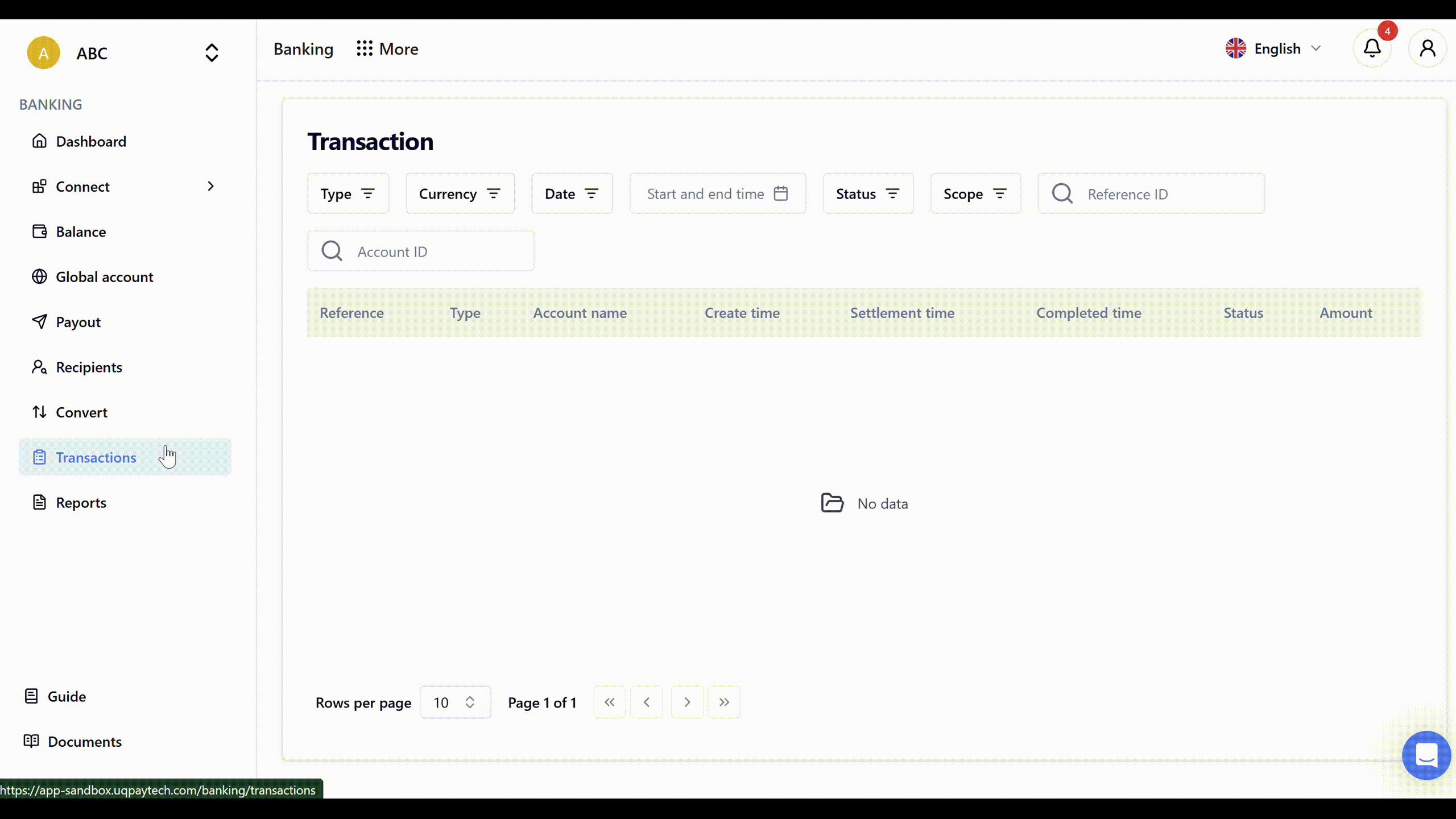 Transaction walkthrough