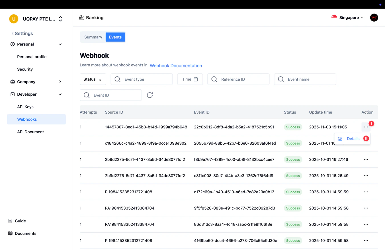 webhooks setting s11