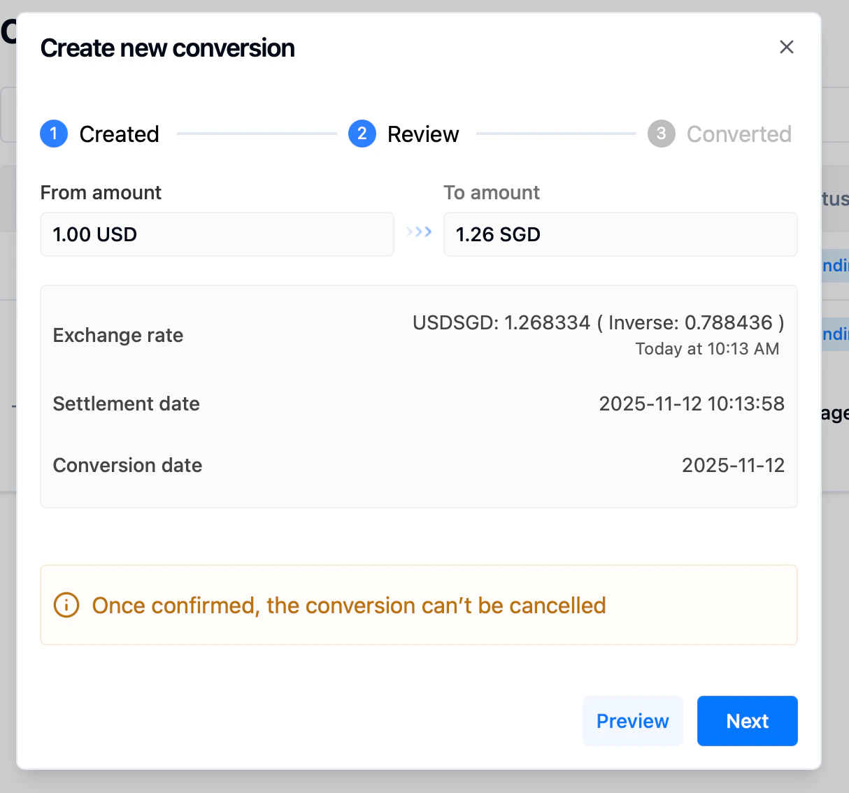create conversion via dashboard 4