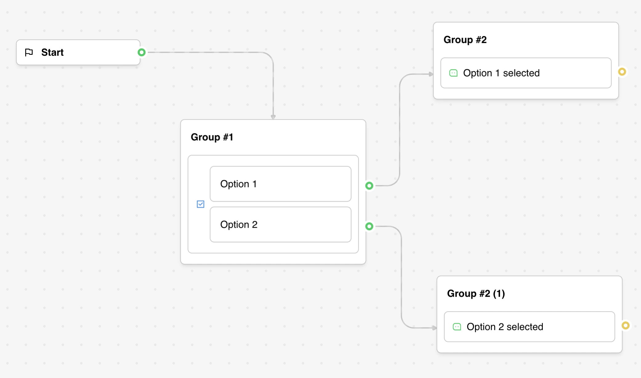 Condition multiple button flow