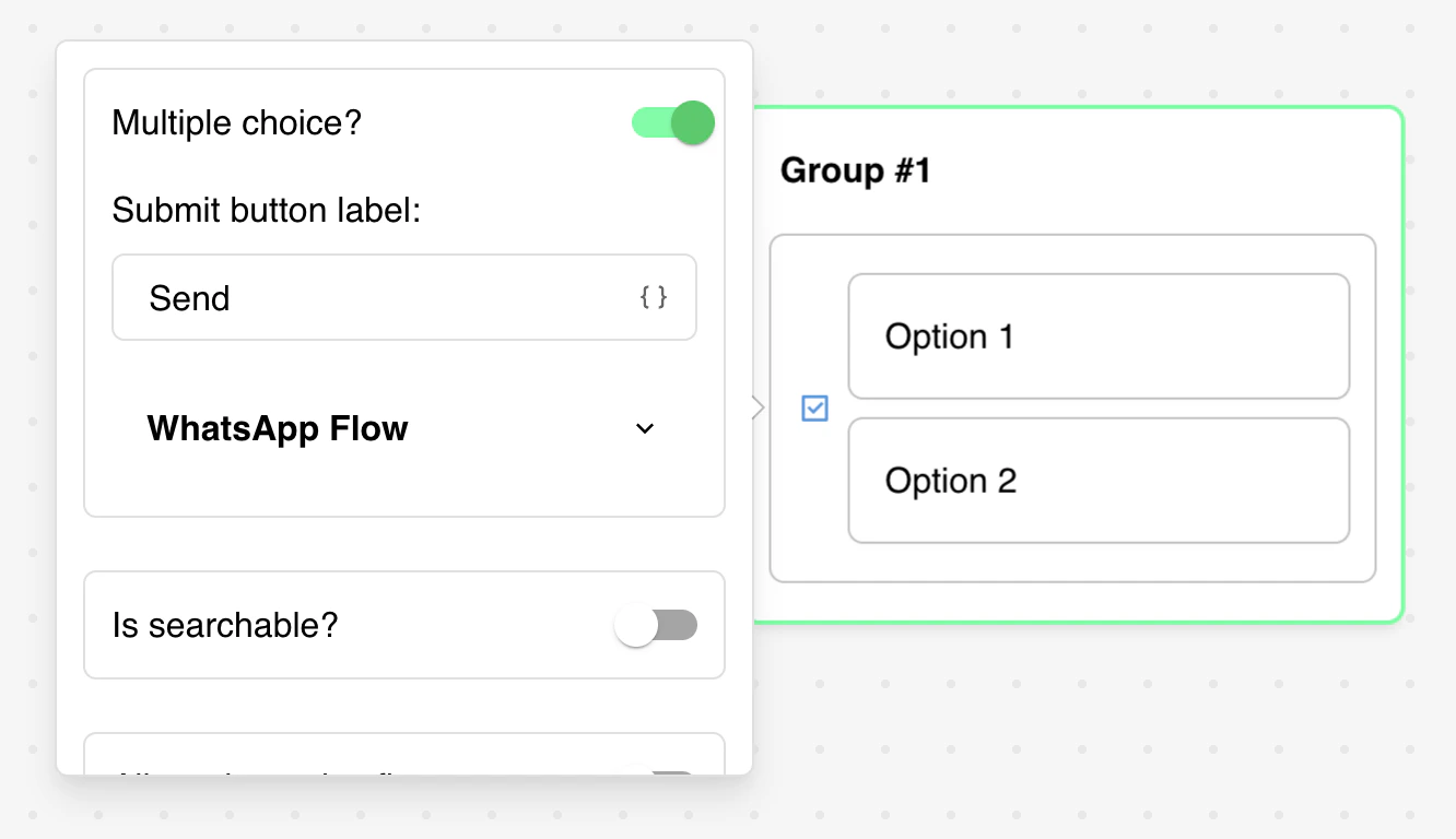 Multiple choices in flow builder