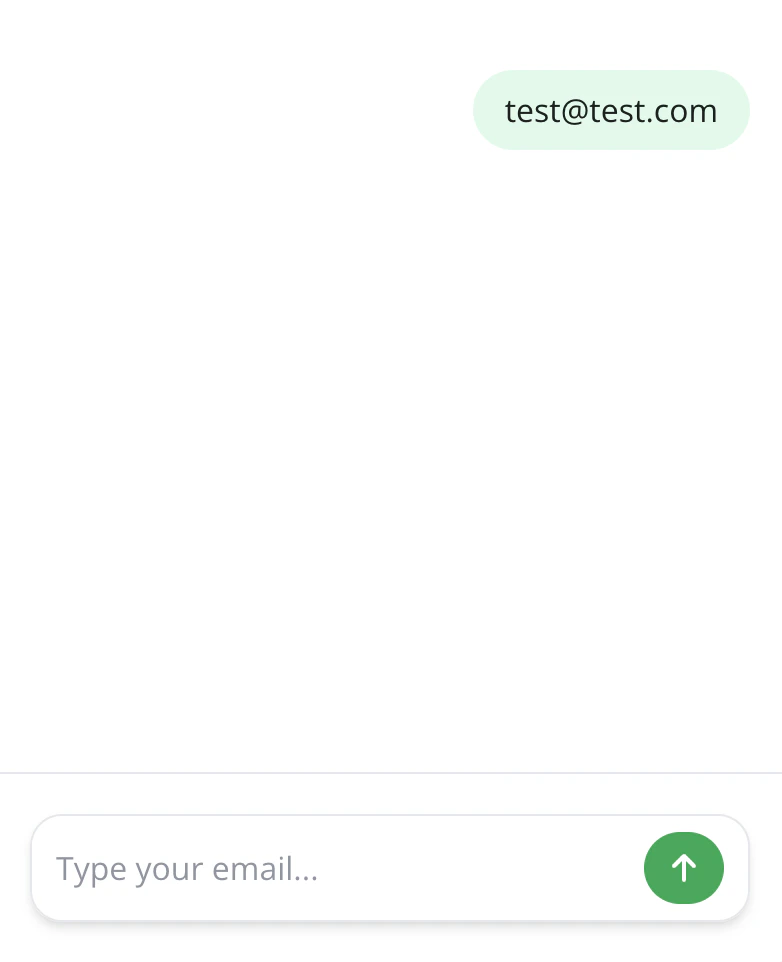 Email input in bot