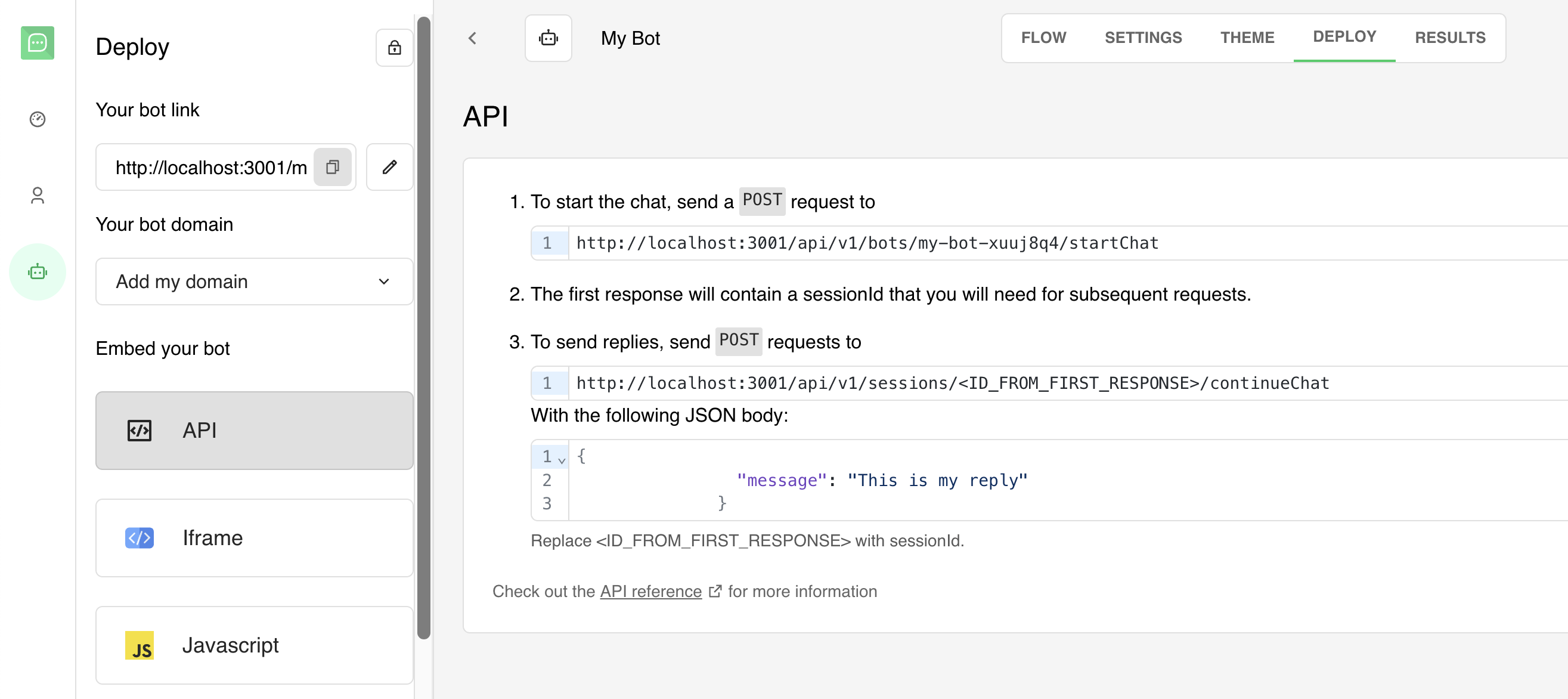 Get botpublic ID
