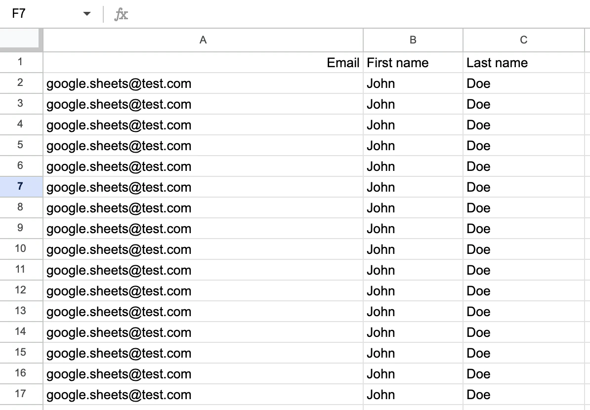 Google Sheets proper formatting