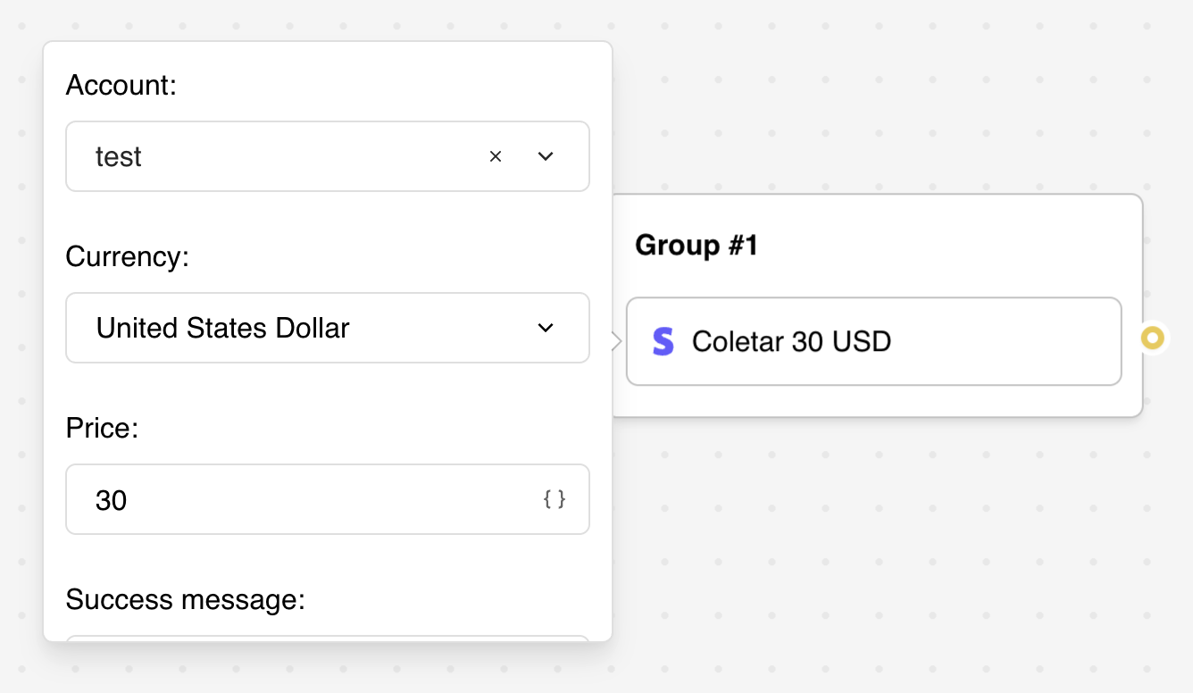 stripe input in flow builder