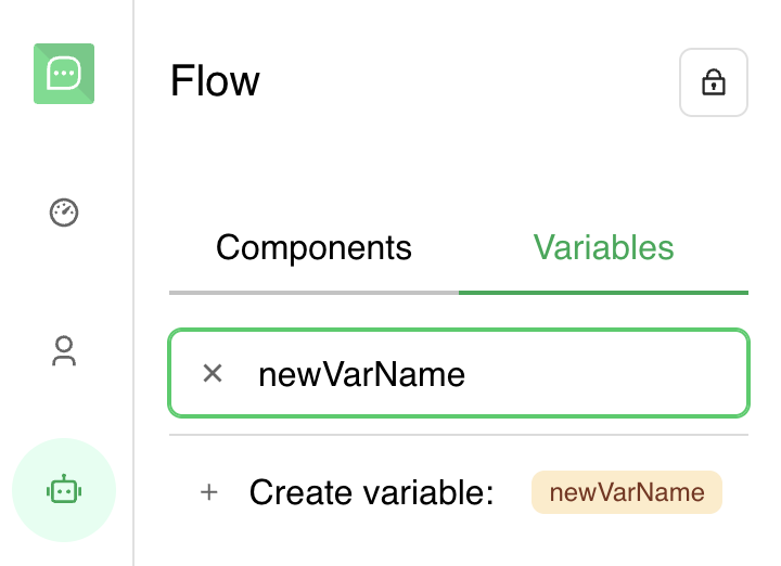 Bot variables create