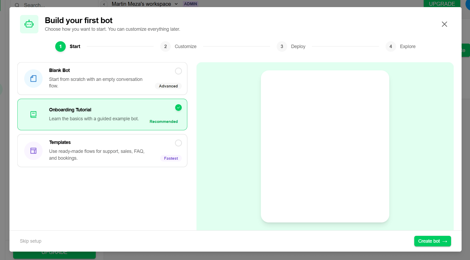 Build your first bot