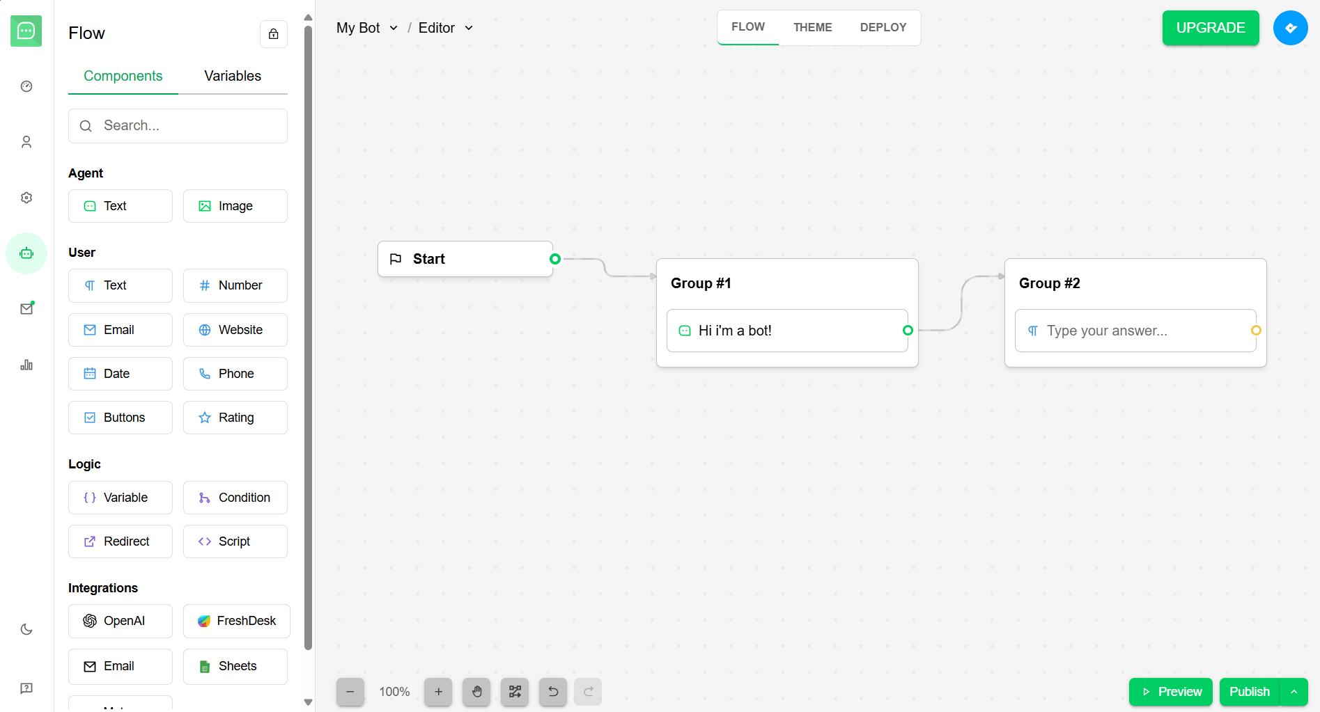 Flow editor